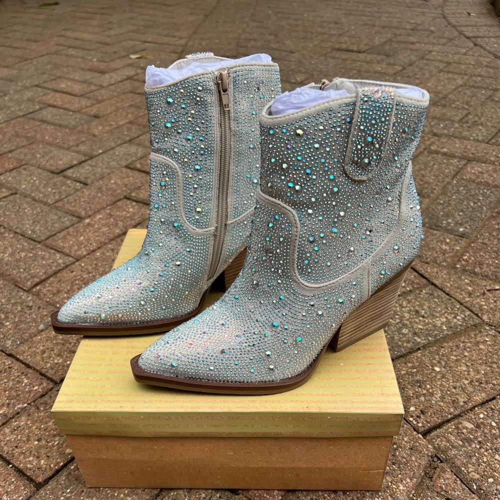 Rhinestone booties
